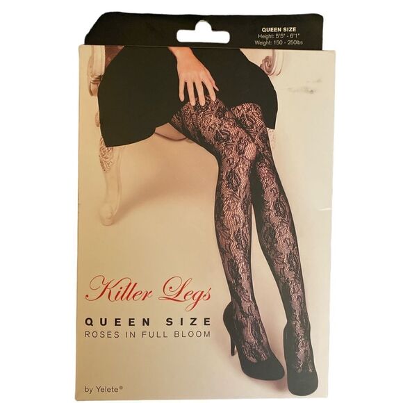 ROSES 🌹 IN FULL BLOOM  Fishnet Tights - Picture 1 of 4